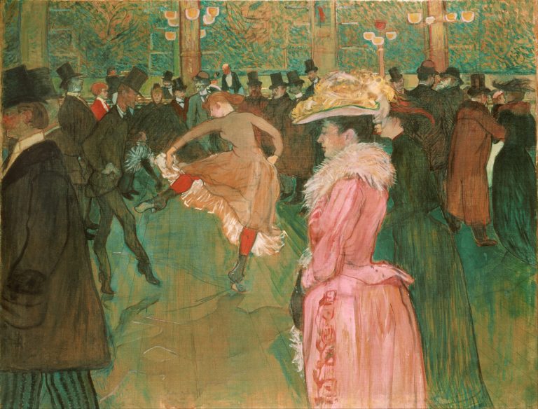 Moulin Rouge: Henri de Toulouse-Lautrec, At the Moulin Rouge, The Dance, 1890, Philadelphia Museum of Art, Philadelphia, PA, USA.
