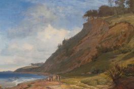 Johan Thomas Lundbye, View from Kitnæs on Roskilde Fjord, 1843, National Gallery, Copenhagen, Denmark. Detail.