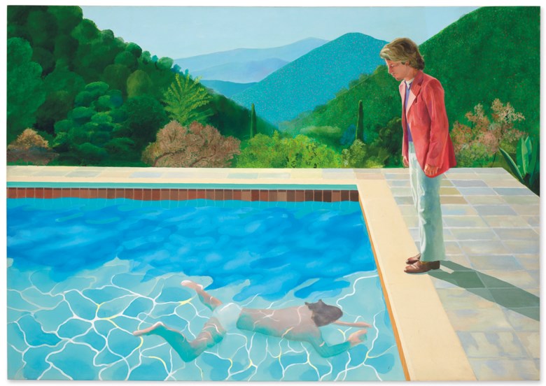 muse art history: David Hockney, Portrait of an Artist (Pool with Two Figures), 1972. Christie’s.
