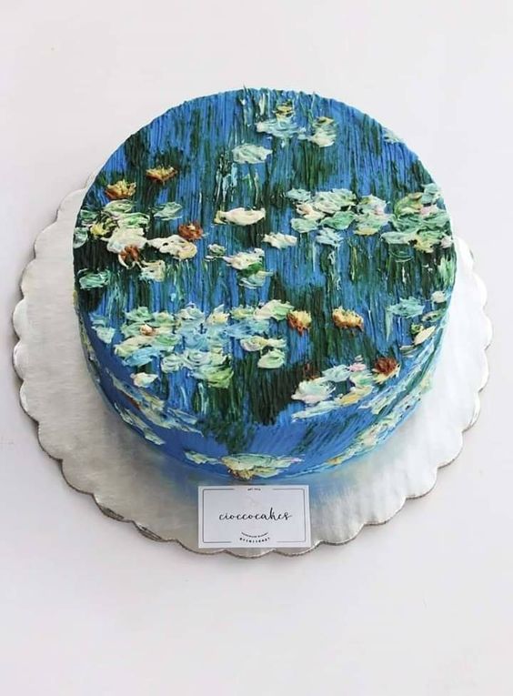 Cake Art: Cake inspired by Claude Monet. Photograph by Cioccocakes via Pinterest.
