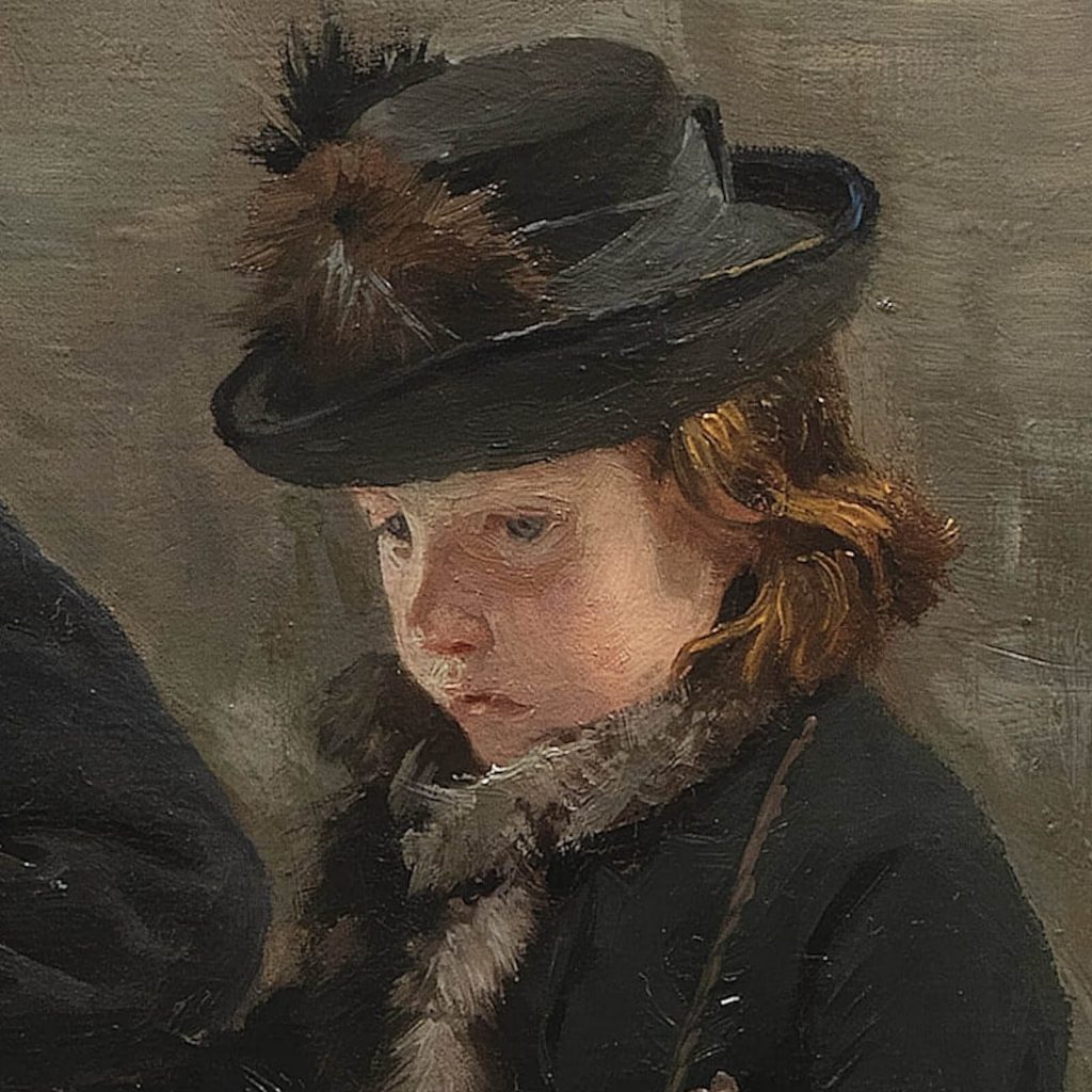 Frants Henningsen, Funeral, 1883, National Gallery, Copenhagen, Denmark. Detail.