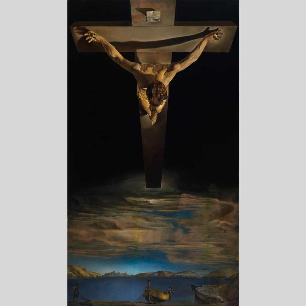 Salvador Dalì, Christ of St. John of the Cross, 1951, Kelvingrove Art Gallery and Museum, Glasgow. Source: Royal Academy.