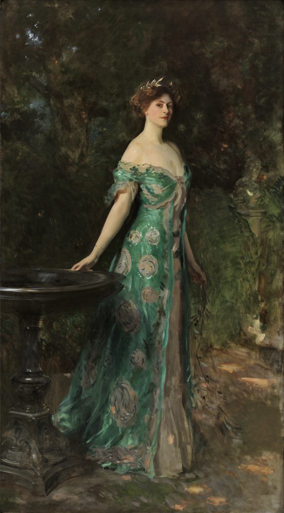 dresses in art: John Singer Sargent, Portrait of Millicent, Duchess of Sutherland, 1904