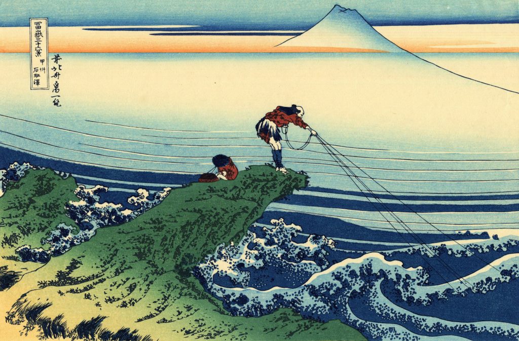 Hokusai Great Wave: Katsushika Hokusai, Kajikazawa in Kai Province, from Thirty-six Views of Mount Fuji, ca. 1830-1832, The Metropolitan Museum of Art, New York, NY, USA.

