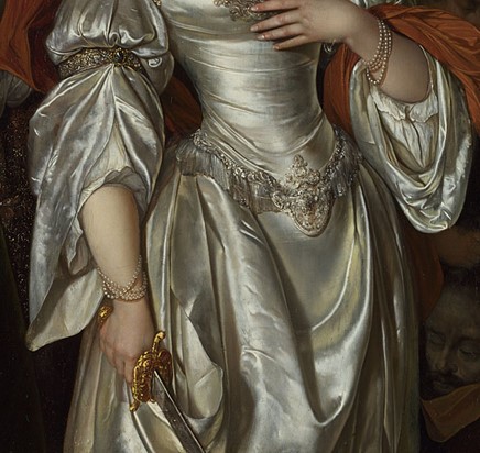 Eglon Hendrick van der Neer, Judith, 1678, dress detail