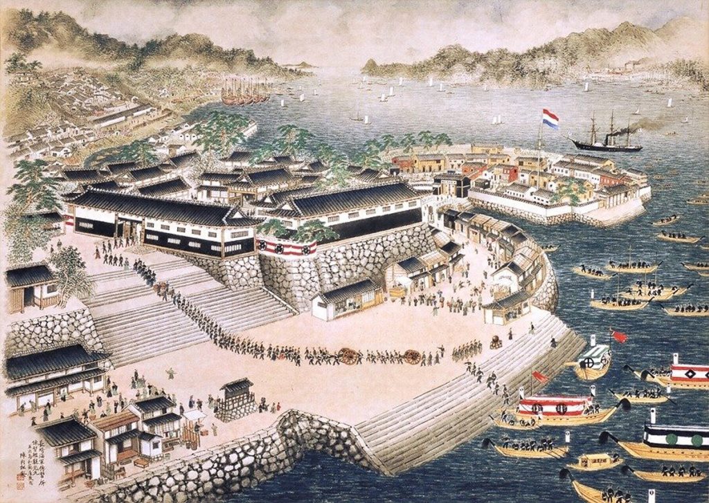 Hokusai Great Wave: Nabeshima Hofukai, Nagasaki Naval Training Centre, 1860-1863, Japan. Wikimedia Commons (public domain).
