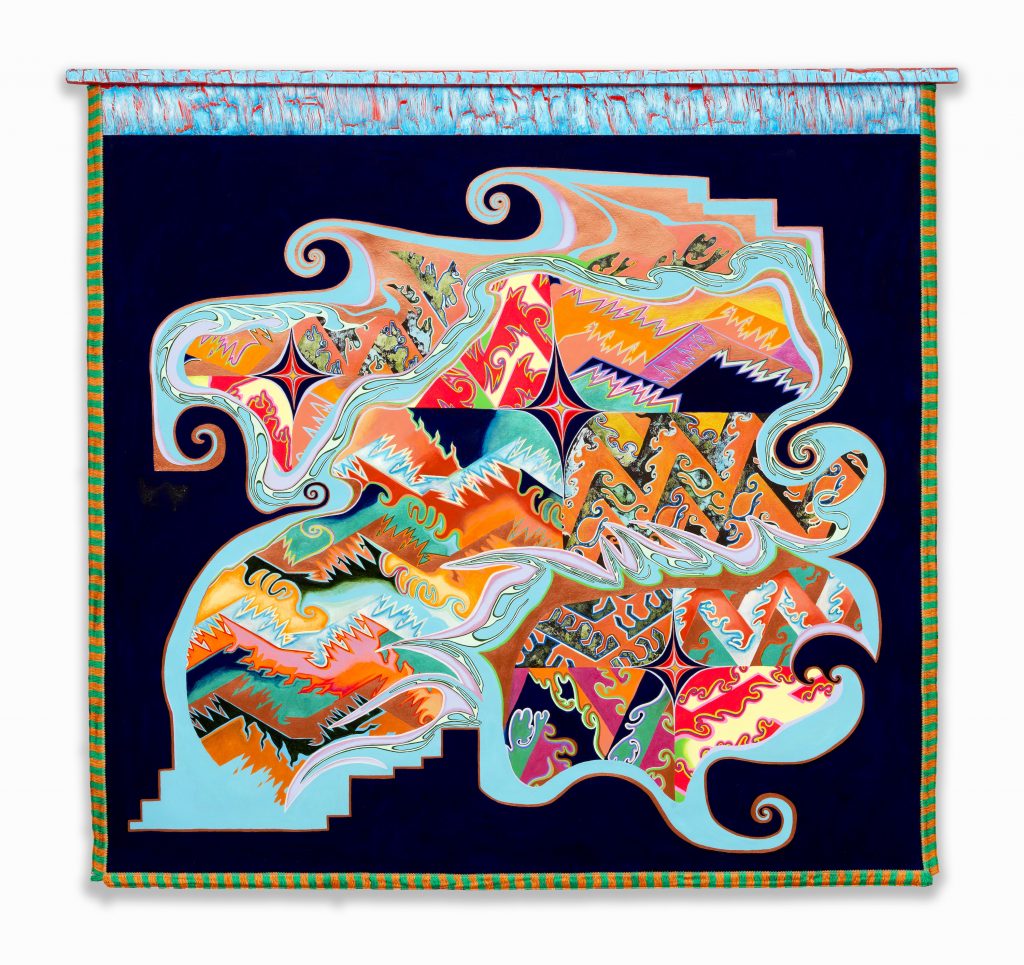 Whitney Biennial 2022: Lisa Alvarado, a selection from the series Vibratory Cartography: Nepantla, 2021-2022. Courtesy the artist; Bridget Donahue, New York; LC Queisser, Tbilisi; and The Modern Institute / Toby Webster Ltd, Glasgow.
