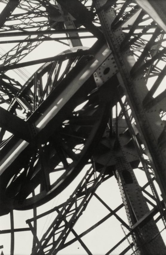 women photographers, Germaine Krull, The Eiffel Tower, ca. 1928, San Francisco Museum of Modern Art, San Francisco, CA, USA.