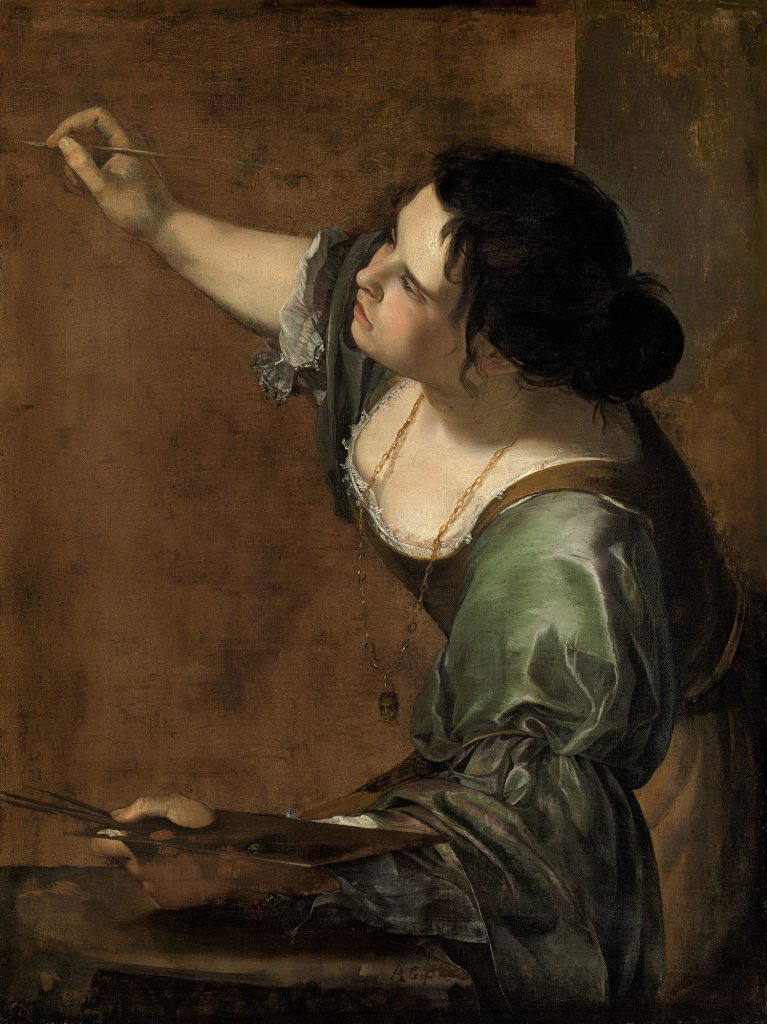 muse art history: Artemisia Gentileschi, Self-portrait as the Allegory of Painting, 1638–1639, Royal Collection, UK.
