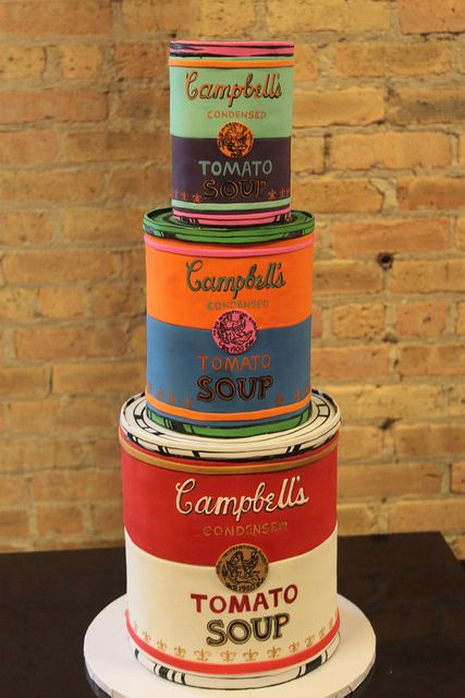 Cake Art: Cake inspired by Andy Warhol. Photograph by Alliance Bakery via Pinterest.
