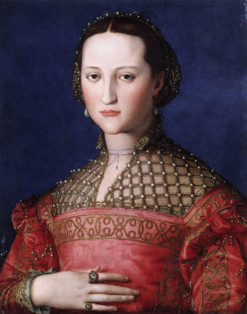 Eleanor of Toledo: Agnolo Bronzino, Eleanor of Toledo, 1543, Národní Galerie, Prague, Czech Republic. Web Gallery of Art.
