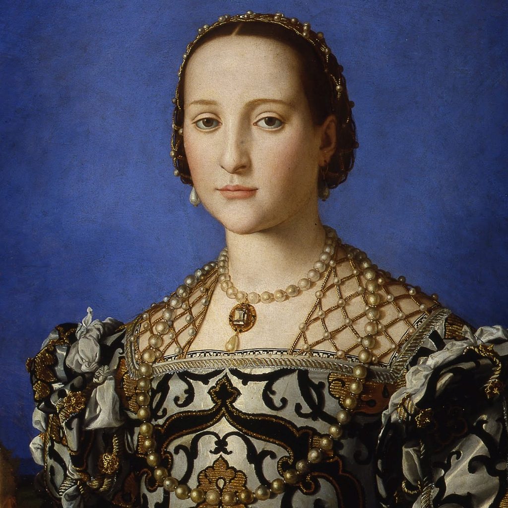 Agnolo Bronzino, Portrait of Eleonora di Toledo with her son Giovanni, 1544–1545, Uffizi Gallery, Florence, Italy.
