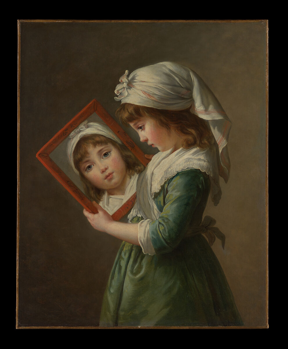 Julie Le Brun Looking In A Mirror by Elisabeth Louise Vigée Le Brun, 