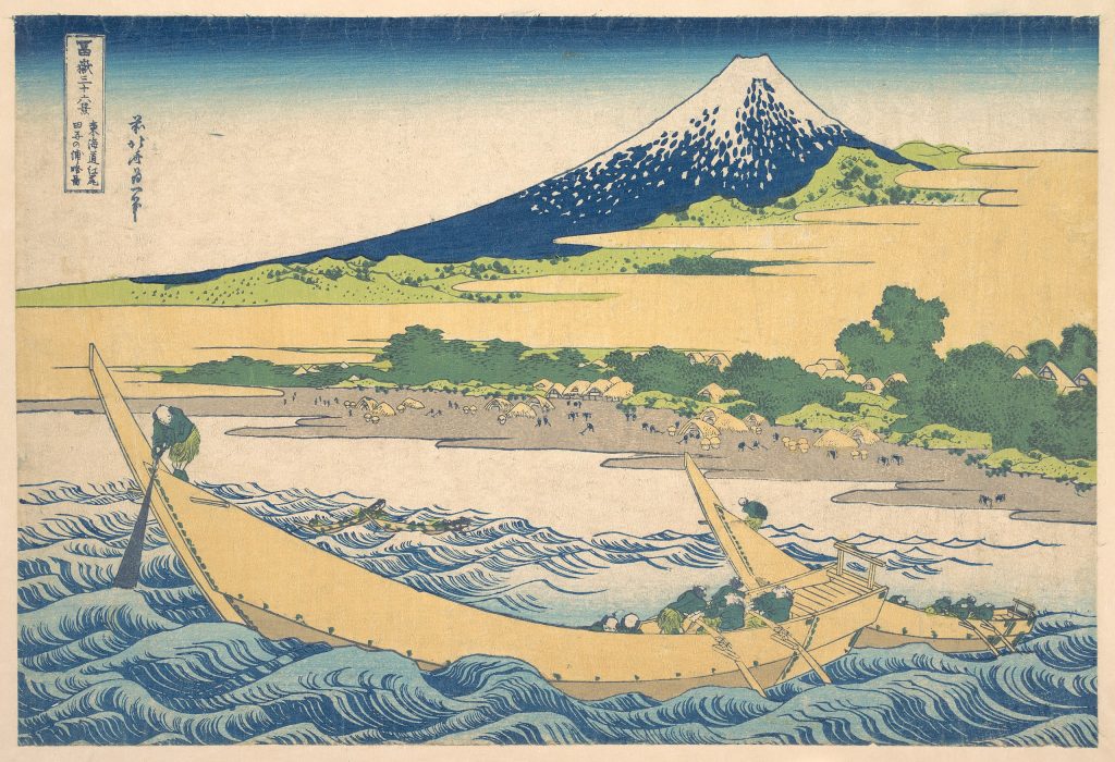 hokusai great wave, Katsushika Hokusai, Tago Bay near Ejiri on the Tokaido, from Thirty-six Views of Mount Fuji, ca. 1830-1832, The Metropolitan Museum of Art, New York, NY, USA.