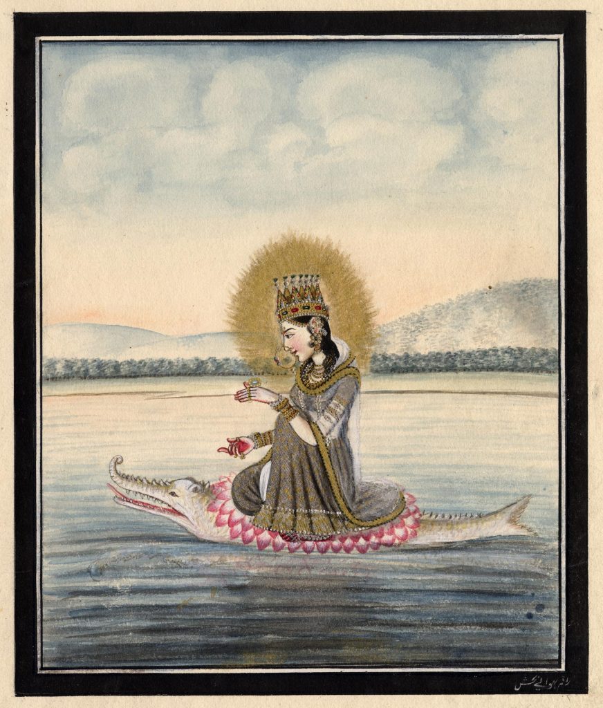 henna in Indian paintings: Ganga, watercolor on paper. © The Trustees of the British Museum.