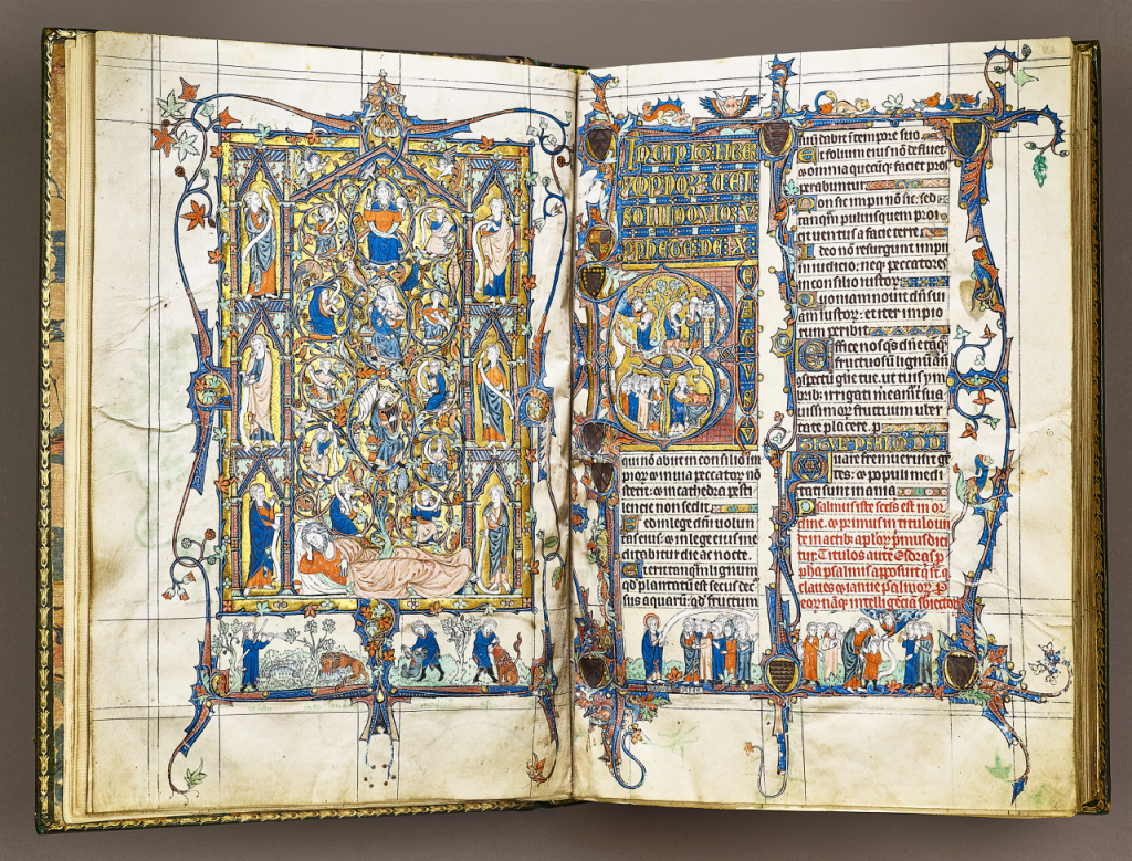Ende: John de Tickhill, Tickhill Psalter, ca. 1310 CE, illuminated manuscript, New York Public Library, New York, NY, USA.
