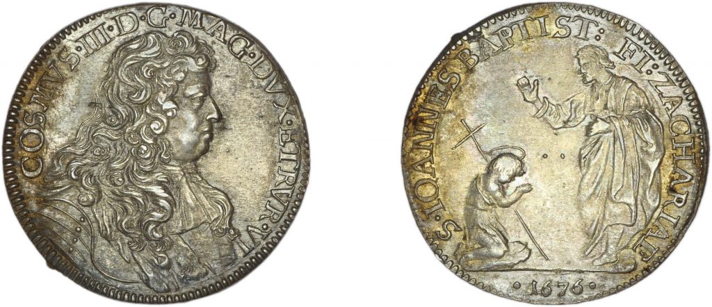 Gian Gastone de’ Medici: Coins during Cosimo III’s reign, 1676, British Museum, London, UK.
