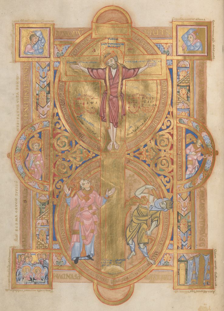 Ende: Uta Codex Quattuor Evangelia, ca. 1025 CE, illuminated manuscript, Bavarian State Library, Munich, Germany.
