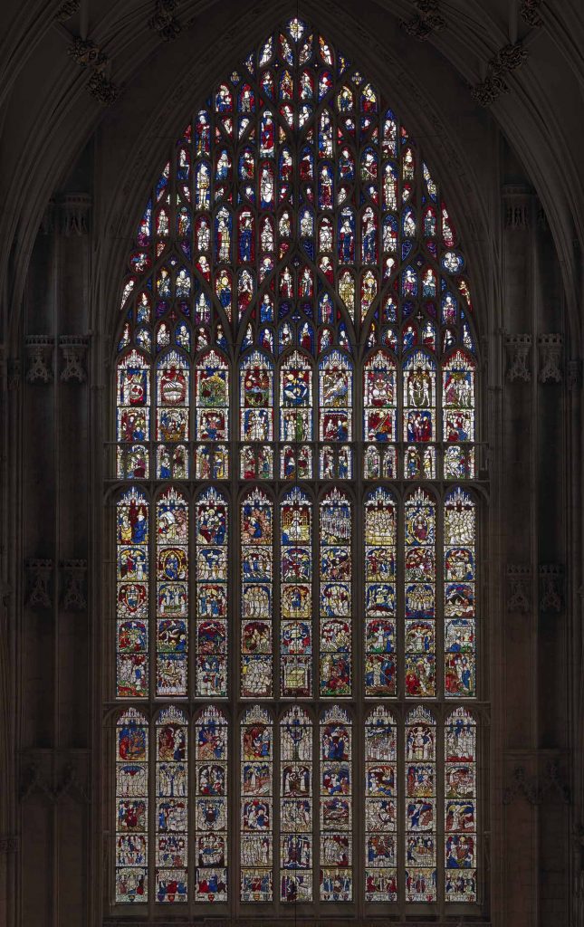 Ende: Great East Window, ca. 1405-08 CE, stained glass, York Minster, York, UK.
