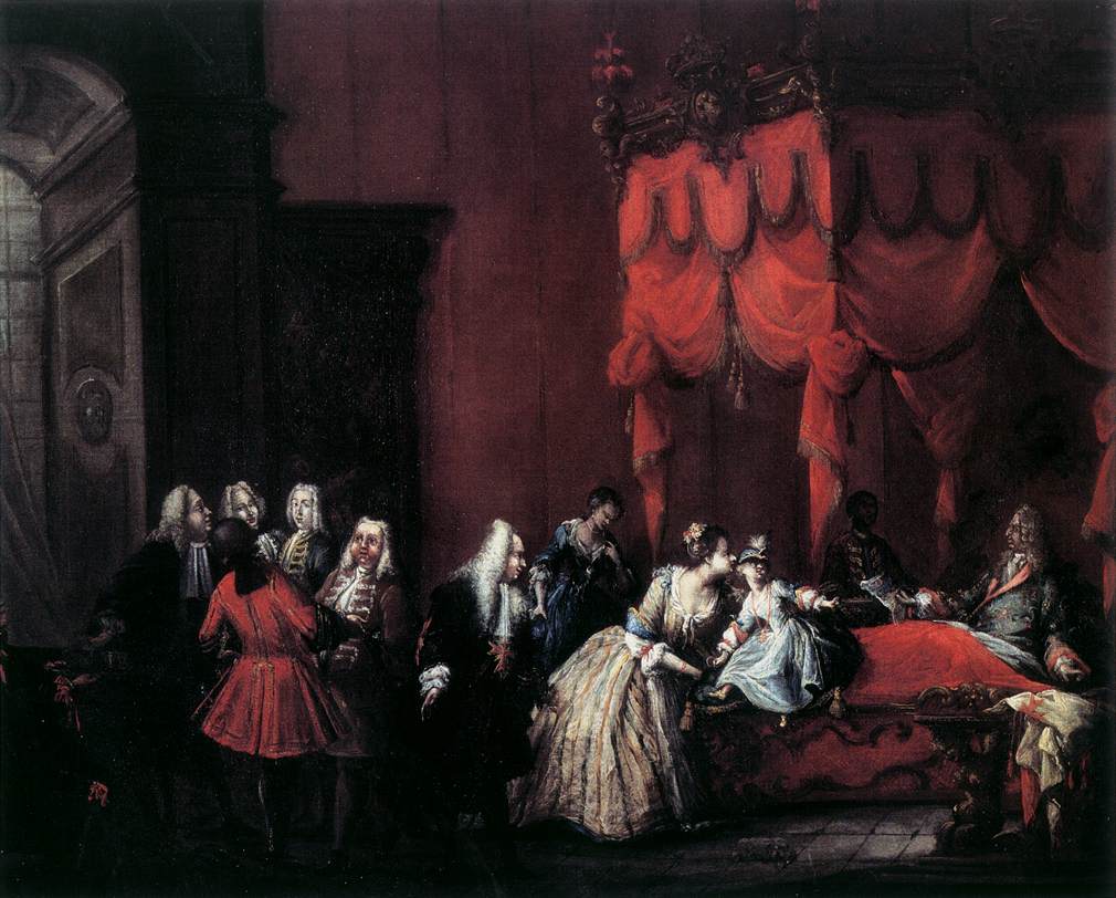 Gian Gastone de’ Medici: Grand Duke Gian Gastone in Bed, 1736, Museo degli Argenti, Florence.

