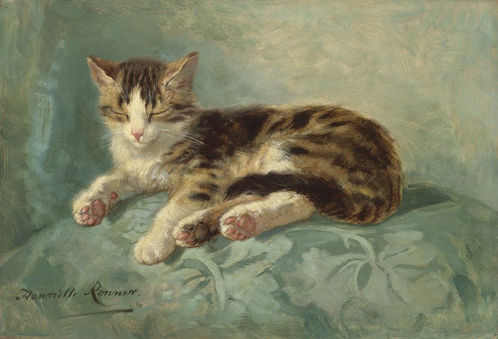 dailyart magazine popular articles: Most popular articles in DailyArt Magazine: Henriëtte Ronner-Knip, Cat nap, mid 19th century, private collection. Wikimedia Commons (public domain).
