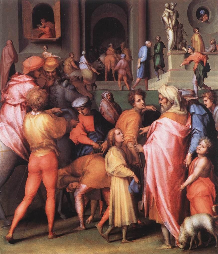 Pontormo: Pontormo, Joseph sold to Potiphar, 1515, National Gallery, London, UK.
