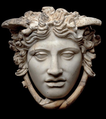 medusa jewelry: Medusa Rondanini, Roman, Imperial, 1st–2nd century CE, copy of a 5th century BCE Greek original, marble, Glyptothek, Munich, Germany.
