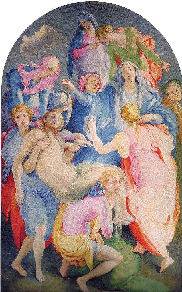 Pontormo: Pontormo, The Deposition from the Cross, 1525–1528, Church of Santa Felicita, Florence, Italy.

