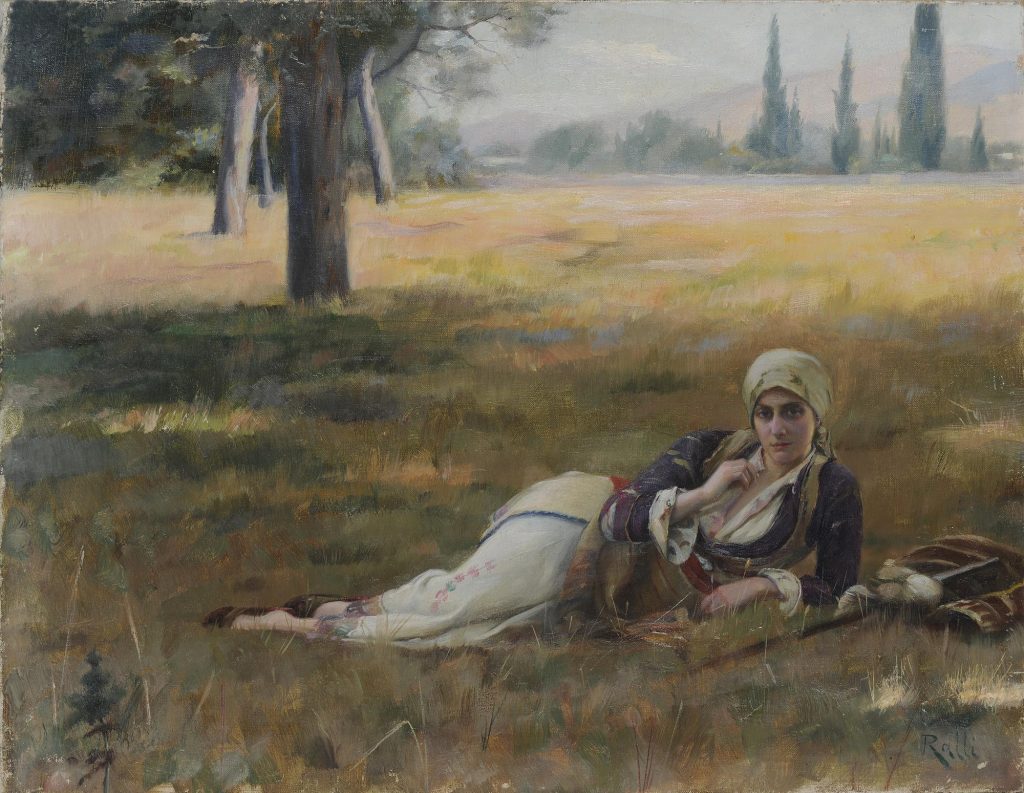 Theodoros Rallis: Theodoros Rallis, Shepherdess, 19th century, National Gallery of Athens, Athens, Greece.
