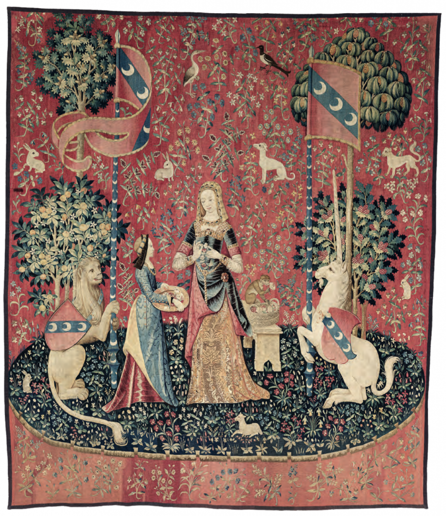 Lady and the Unicorn tapestries: Smell from The Lady and the Unicorn Tapestries, ca. 1500, Museé de Cluny, Paris, France.
