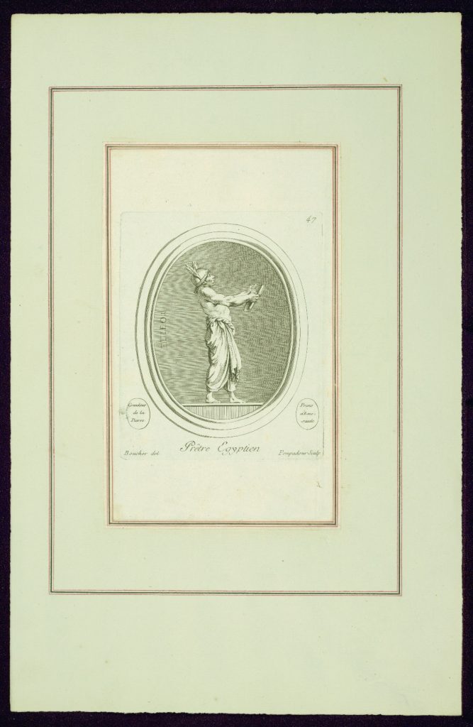Madame de Pompadour artist: Jeanne Antoinette Poisson, Marquise de Pompadour, Egyptian Priest, c. 1755, The Walters Art Museum, Baltimore, MA, USA. Museum’s website.
