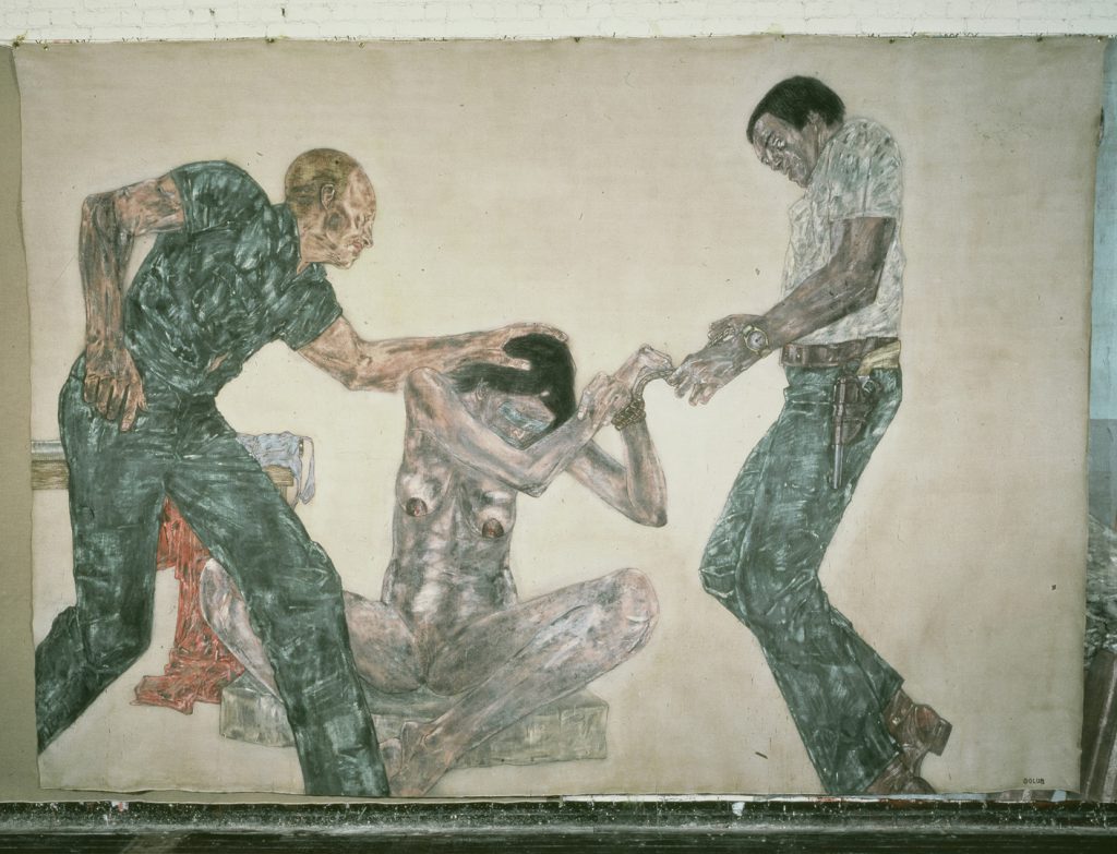 Leon Golub, Interrogation III, 1981, Art Institute of Chicago, Chicago, IL, USA.
