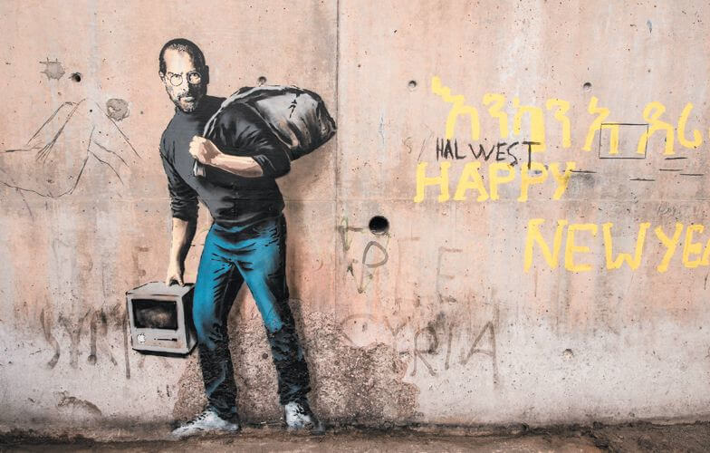Banksy, The Son of a Migrant from Syria, 2015, Calais, France.
