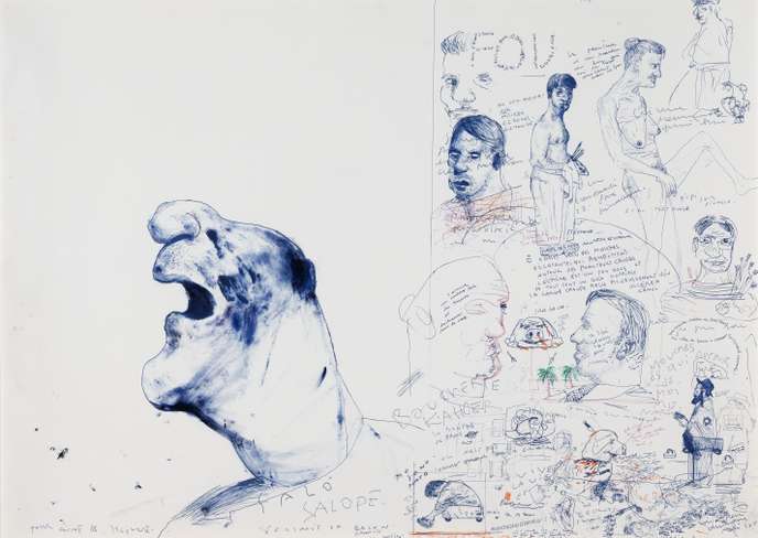 Stéphane Mandelbaum, Composition (Portrait of Bacon), 1980, Graffe Collection, Brussels, Belgium.