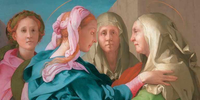 Pontormo: Pontormo, The Visitation, 1528-1530, Propositura Dei Santi Michele e Francesco, Carmignano, Italy. Detail.
