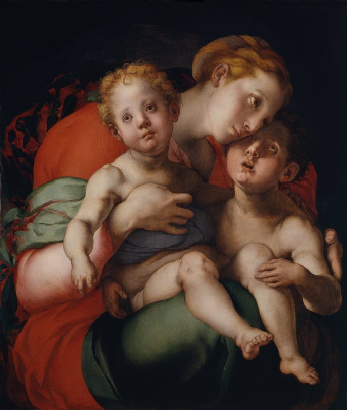Mannerism, Renaissance, Pontormo, Madonna and Child with St John the Baptist, 1528