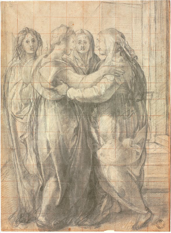 Pontormo: Pontormo, Sketch for The Carminagno Visitation, 1527-1528, Uffizi Gallery, Florence, Italy.
