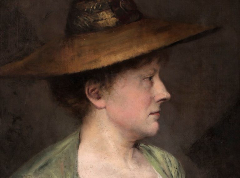 Julia Beck: Julia Beck, Kvinnoporträtt, 1881, Nationalmuseum, Stockholm, Sweden. Detail.
