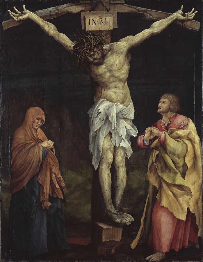 Christ on Cross by Matthias Grünewald, painted in 1470-1528