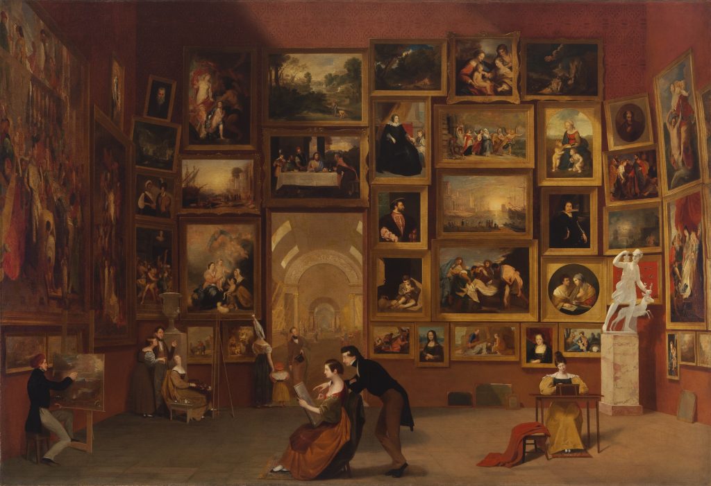 Mona Lisa Leonardo: Samuel F. B. Morse, Gallery of the Louvre, 1831-1833, Terra Foundation for American Art, Chicago. 