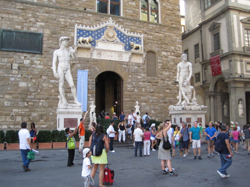 David Michelangelo: Piazza della Signoria, Florence, Italy. Photography by Arnaud 25 via Wikimedia Commons (CC BY-SA 3.0).

