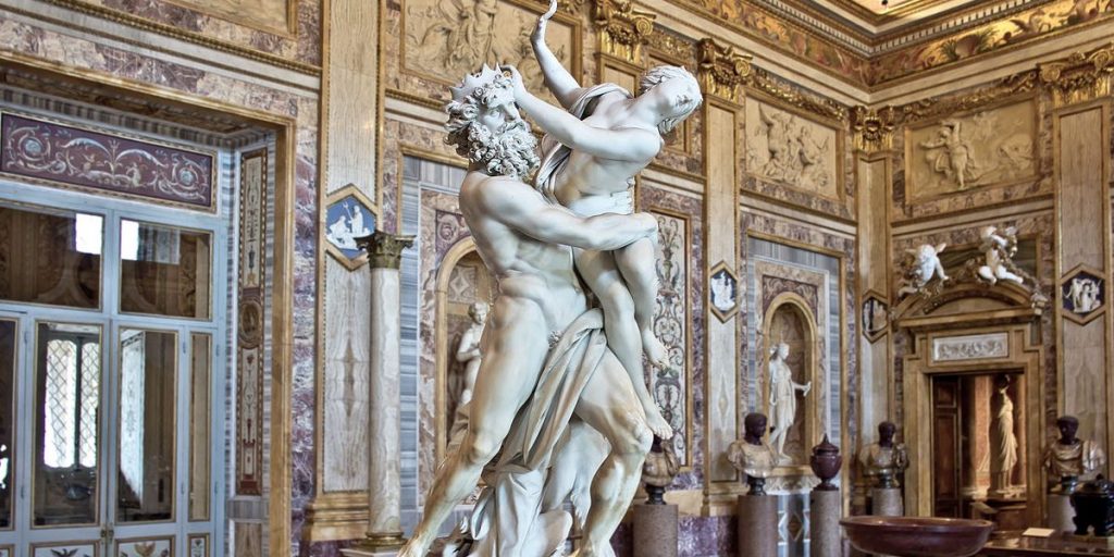 Gian Lorenzo Bernini, The Rape of Proserpina, between 1621 and 1622, Borghese Gallery, Rome, Italy.