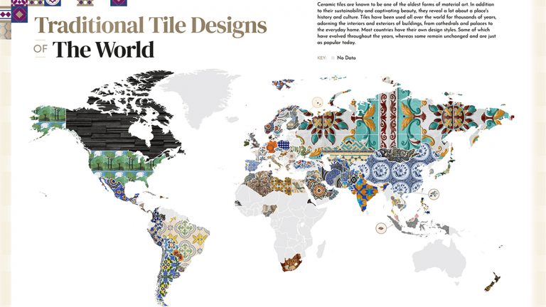 tile designs: A map of traditional tile designs of the world. Image via QS Supplies (CC BY-SA 4.0).
