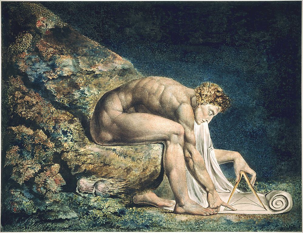 William Blake red dragon: William Blake, Newton, 1795-1805, Tate, London, UK.