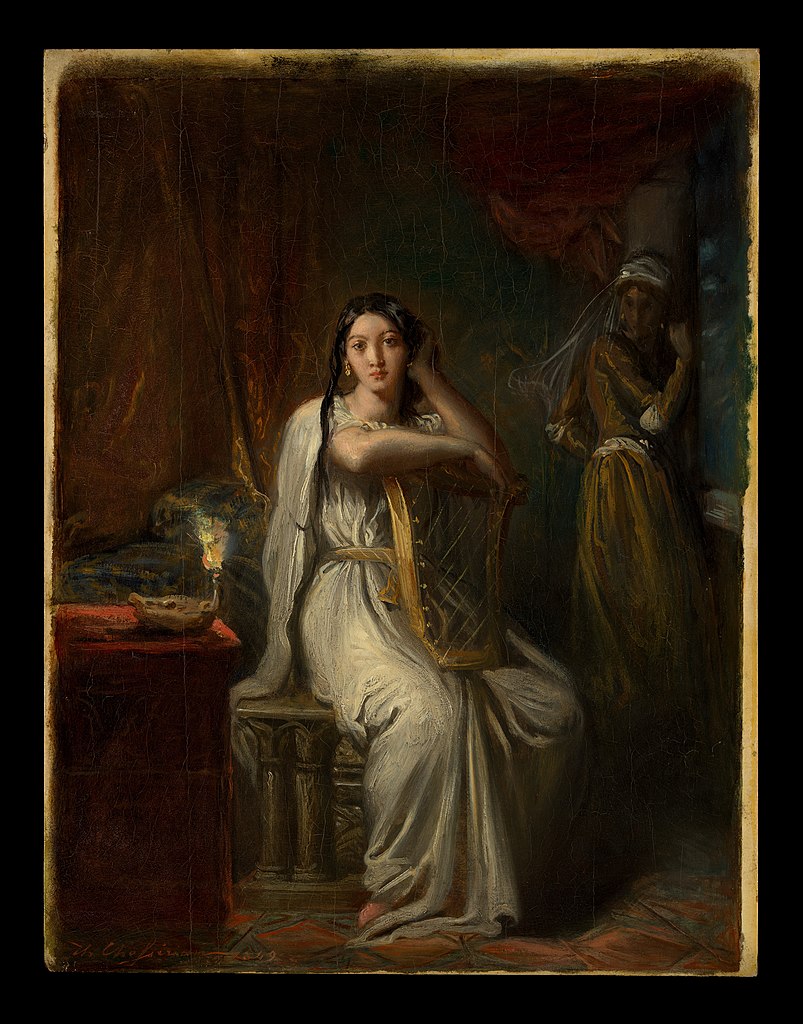 Shakespeare in art: Théodore Chassériau, Desdemona (The Song of the Willow), 1849, Metropolitan Museum of Art, New York, NY, USA. Wikipedia Commons (public domain).