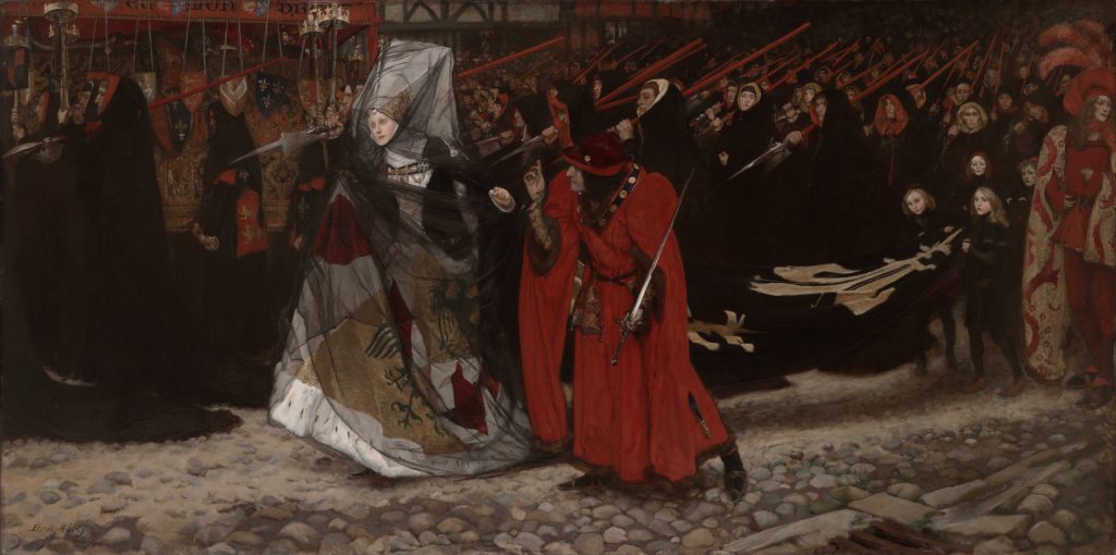 Shakespeare in art: Shakespeare in Art: Edwin Austin Abbey, Richard, Duke of Gloucester, and the Lady Anne, 1896, Yale University Art Gallery, New Haven, CT, USA. Wikipedia Commons (public domain).

