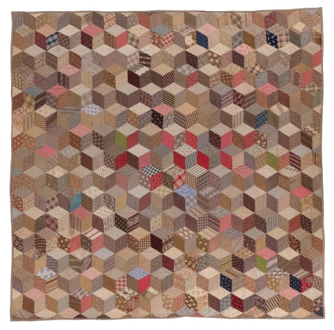 Amish quilts: Baby’s Blocks, circa 1880-1890, Jonathan Holstein and Gail van der Hoof collection, Cazenovia, NY, USA. International Quilt Museum.
