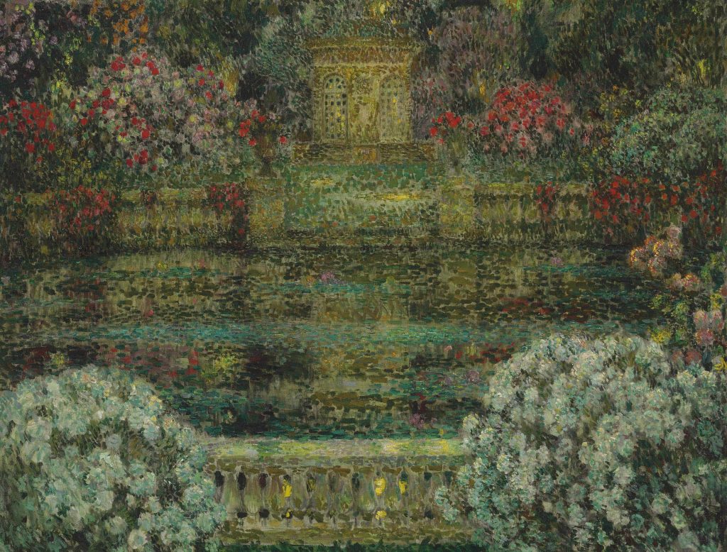 gardens in painting: Henri Le Sidaner, Floraison, ca. 1912. Christie’s.
