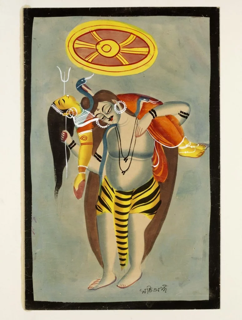 iconography of parvati: Shiva and Sati, ca. 1885, Victoria & Albert Museum, London, UK.
