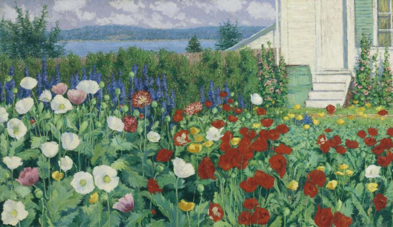 gardens in art: John Leslie Breck, Garden, Ironbound Island, Maine, ca. 1896. Christies.
